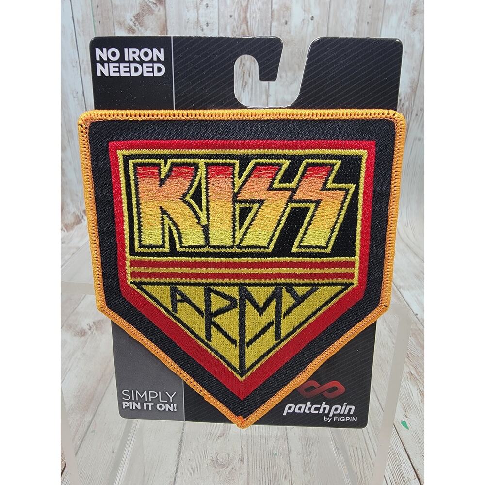 KISS Army Patch Pin No Iron Needed Embroidered Figpin 2019